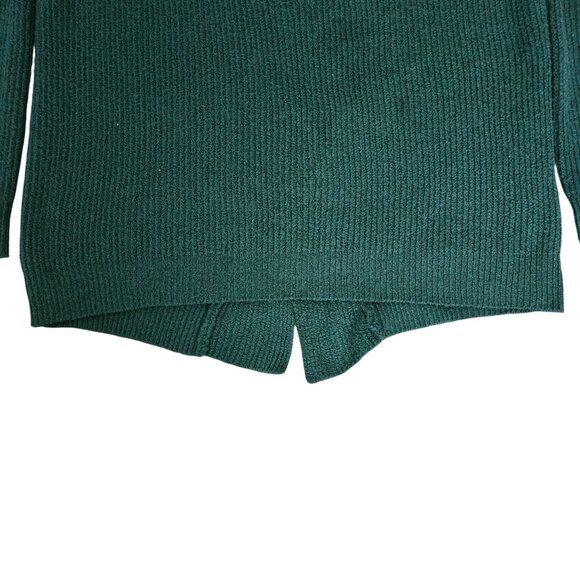 Thyme+Honey Green Back Weave Slit Design V-Neck Pullover Knit Sweater Women's M - Picture 4 of 12
